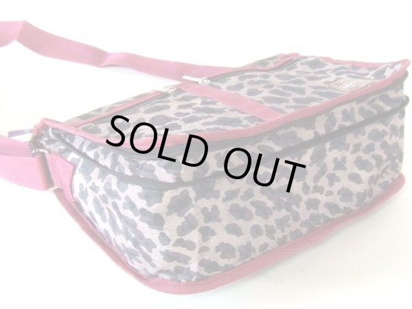 画像3: 【メール便ok】拡幅機能レオパードショルダーバッグ(２色有) (3)