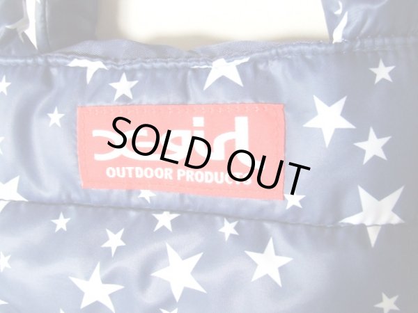 画像3: 【訳あり】エックスガール（X-GIRL）ｘアウトドアプロダクツ（OUTDOOR）コラボ　レディース中綿入りオシャレな小さめナイロン手提げバッグ紺【メール便ok】 (3)