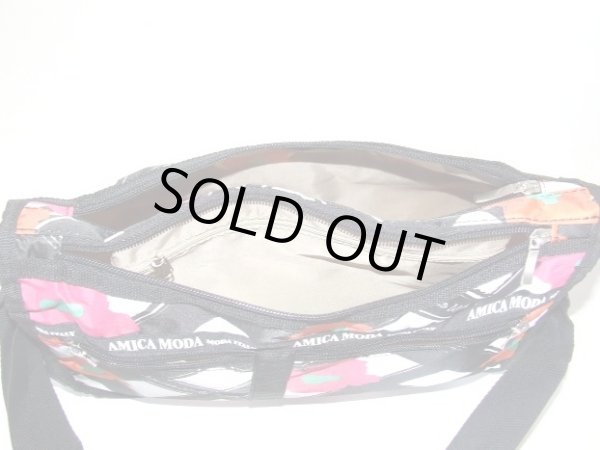 画像4: 拡幅フラワーチェックショルダーバッグ（２色有）【メール便ok】 (4)