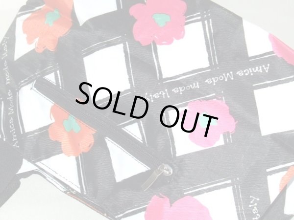 画像3: フラワーチェック手提げバッグ（２色有）【メール便ok】 (3)