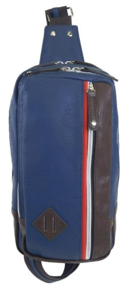 画像5: シックなバイカラー合皮ボディバッグ（５色有） (5)