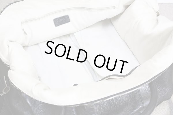 画像4: 【アウトレット】HAKU高級本革2WAYボストンバッグ黒 (4)