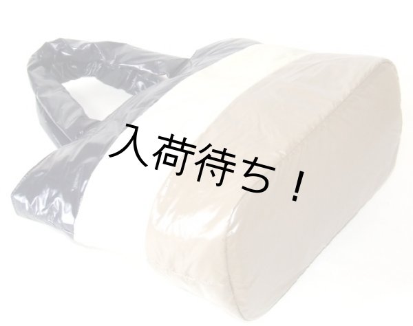 画像2: 【sale】中綿入り３色トートバッグＬ／ベージュ (2)