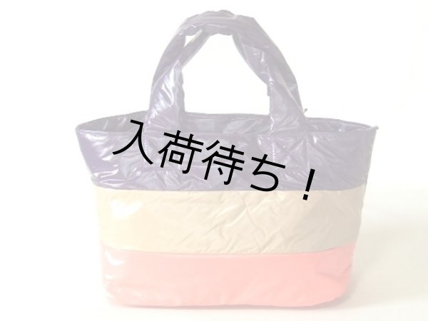 画像1: 【sale】レディース中綿入り天ファスナー３色小さめトートバッグ／ピンク (1)