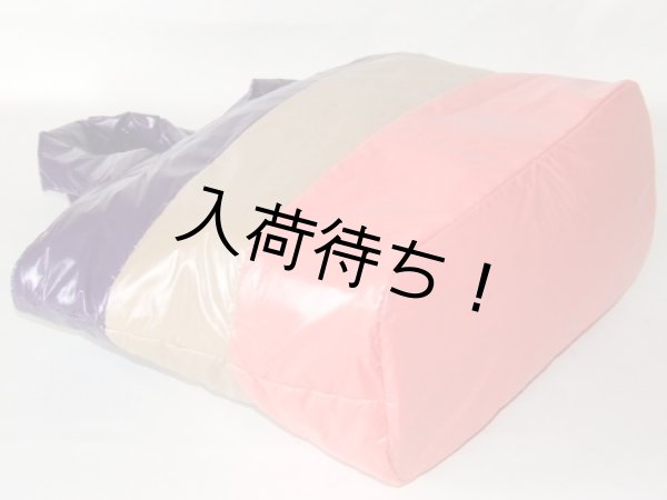 画像2: 中綿入り３色トートバッグＬ／ピンク【sale】 (2)