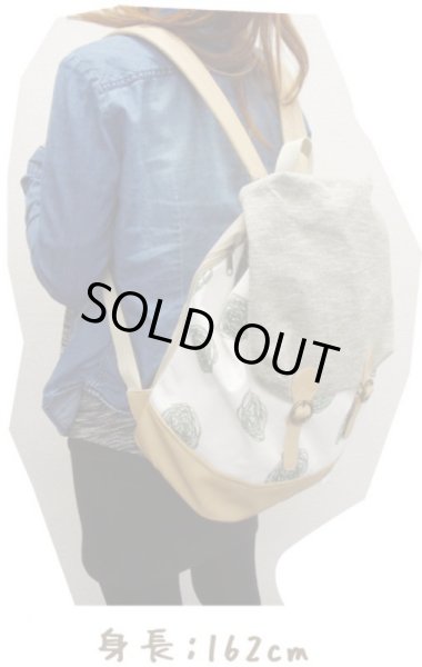 画像4: 【sale】手描きドットスウェットリュックサック（３色有） (4)