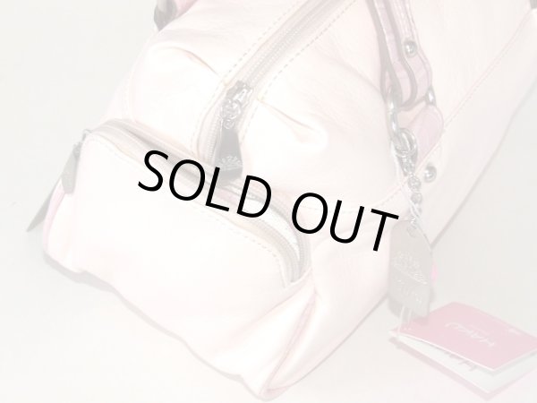 画像3: 【訳あり】HAKUライトピンクの高級手提げバッグ (3)