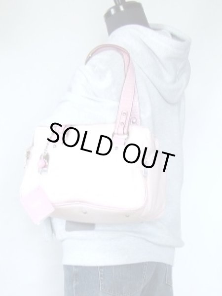 画像5: 【訳あり】HAKUライトピンクの高級手提げバッグ (5)