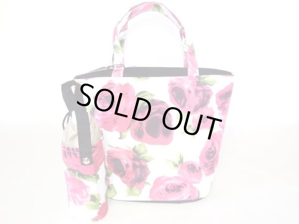 画像2: 保温冷機能ばら柄ランチバッグ（２色有）【メール便ok】 (2)