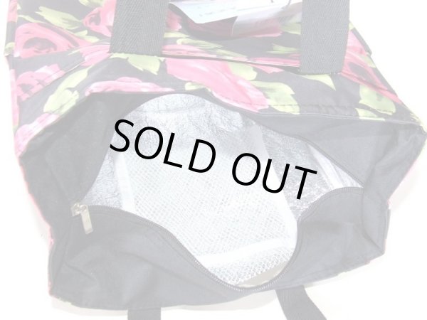 画像5: 保温冷機能ばら柄ランチバッグ（２色有）【メール便ok】 (5)