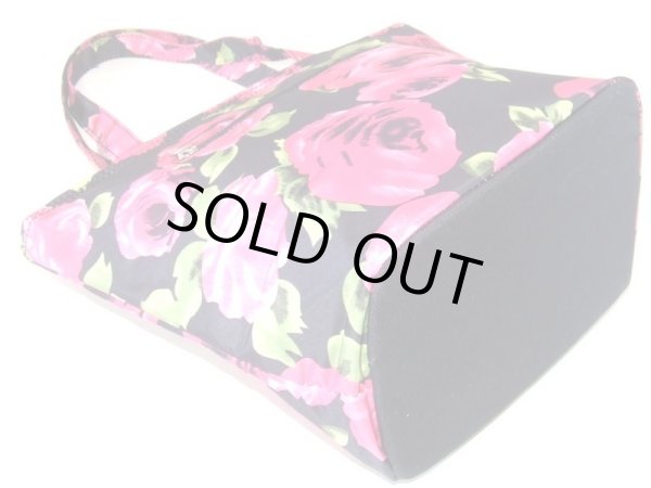 画像3: 保温冷機能ばら柄ランチバッグ（２色有）【メール便ok】 (3)