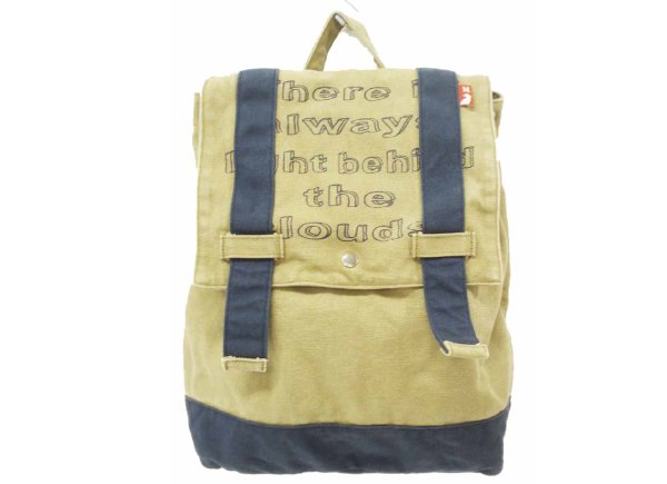 画像4: ＜訳あり＞＜値下げ＞ウォッシュキャンバス英字プリントリュックサック（４色有） (4)