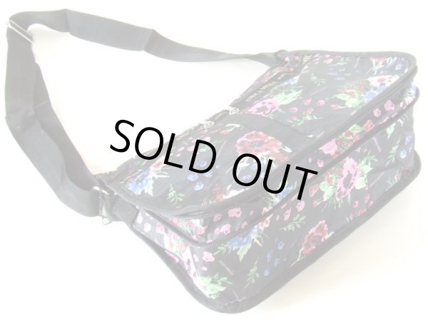 画像3: 拡幅機能フラワープリントショルダーバッグ【メール便ok】 (3)