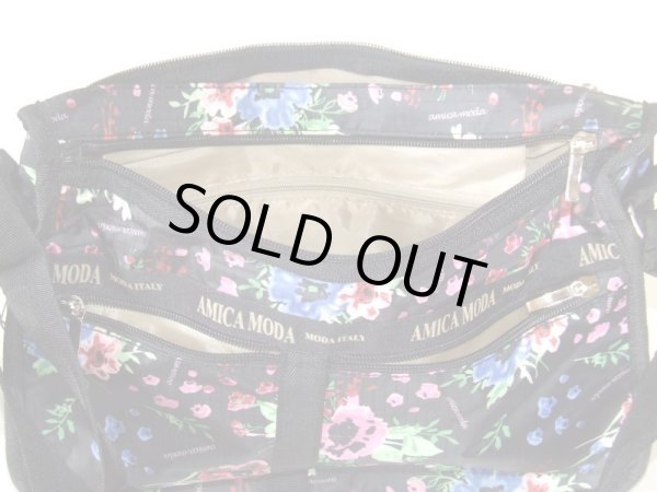 画像4: 拡幅機能フラワープリントショルダーバッグ【メール便ok】 (4)