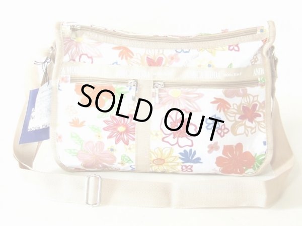 画像2: 【メール便ok】拡幅機能ボタニカル柄ショルダーバッグ（２色有） (2)