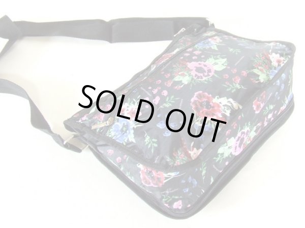 画像2: 拡幅機能フラワープリントショルダーバッグ【メール便ok】 (2)