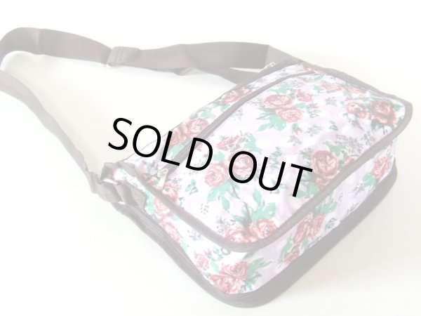 画像2: 【メール便ok】拡幅機能ローズ＆水玉柄ショルダーバッグ (2)