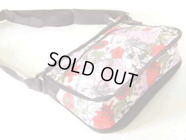画像2: 【メール便ok】拡幅機能ハワイアン花柄ショルダーバッグ (2)