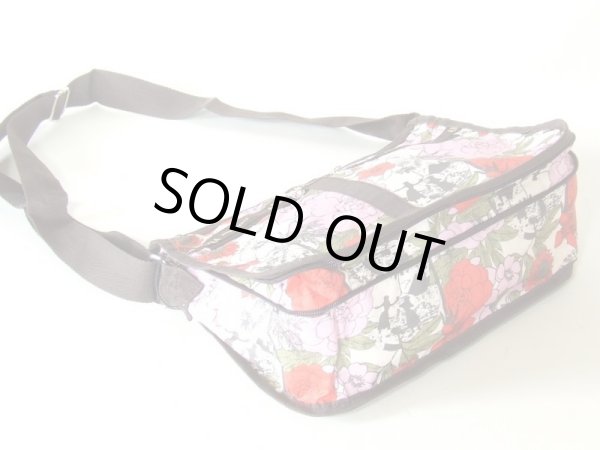 画像3: 【メール便ok】拡幅機能ハワイアン花柄ショルダーバッグ (3)