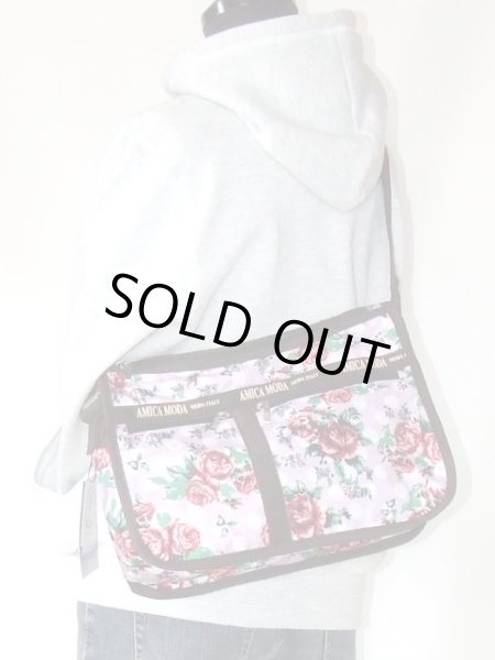 画像5: 【メール便ok】拡幅機能ローズ＆水玉柄ショルダーバッグ (5)