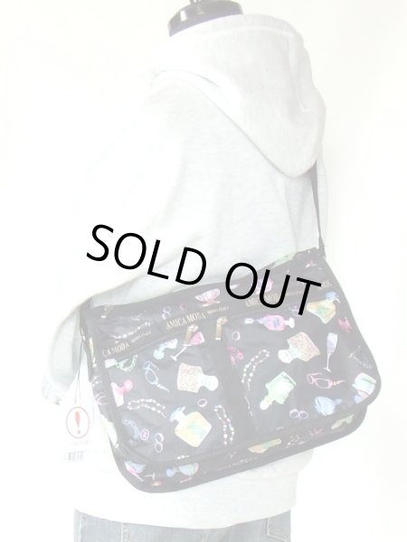 画像5: 【メール便ok】拡幅機能ファッション小物柄ショルダーバッグ (5)