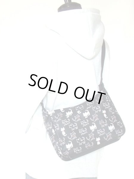 画像5: 【メール便ok】可愛い猫イラストショルダーバッグ（２色有） (5)