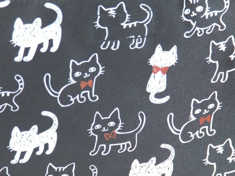 画像1: 【メール便ok】可愛い猫イラストショルダーバッグ(2色有)