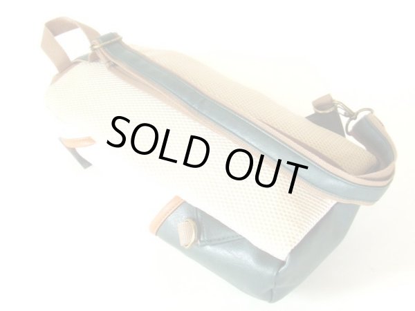 画像2: CUBICCORE帆布ｘ合皮ボディバッグ (2)