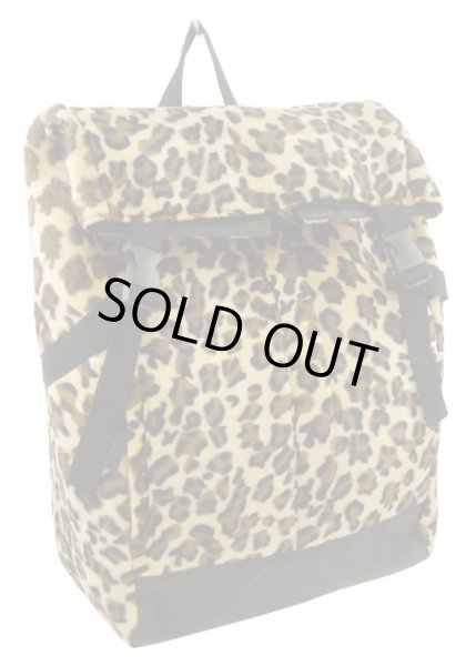 画像2: ヒョウ柄口折れベルトリュックサック (2)
