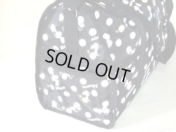 画像3: snoopyスヌーピー１２ポケ水玉柄2wayボストンバッグ (3)