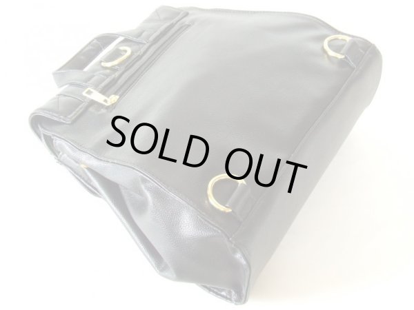 画像2: ＜訳あり＞＜値下げ＞リュック＆ショルダーキルトデザイン３ＷＡＹバッグ（黒） (2)