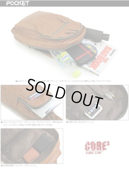 画像3: CUBICCOREアンティーク合皮ボディバッグPC収納（４色有） (3)