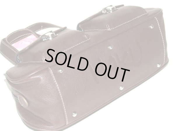 画像2: 【特売】刻印ロゴ入り高級ハンドバッグ (2)