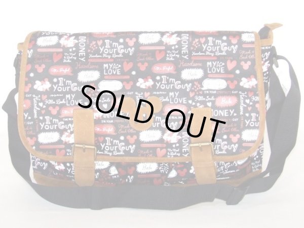 画像2: 【特売】Disneyミッキーマウス総柄メッセンジャーバッグＡ（２色有） (2)