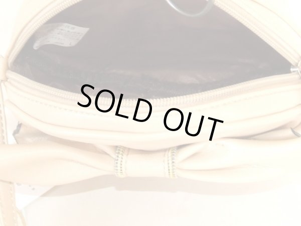 画像4: 【sale】リボン飾り付き合皮ポシェット丸型【メール便ok】 (4)