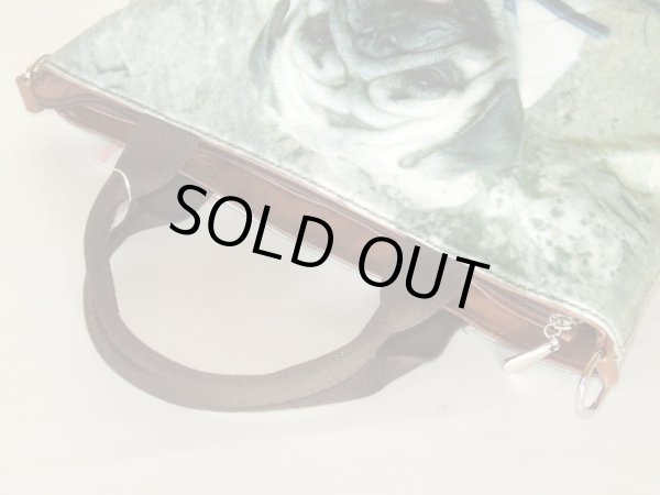 画像3: 【メール便ok】ブルドッグ犬転写2way手提げバッグ (3)