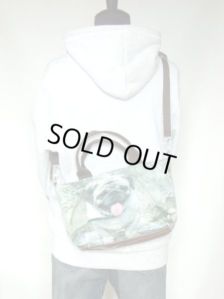 画像5: 【メール便ok】ブルドッグ犬転写2way手提げバッグ (5)