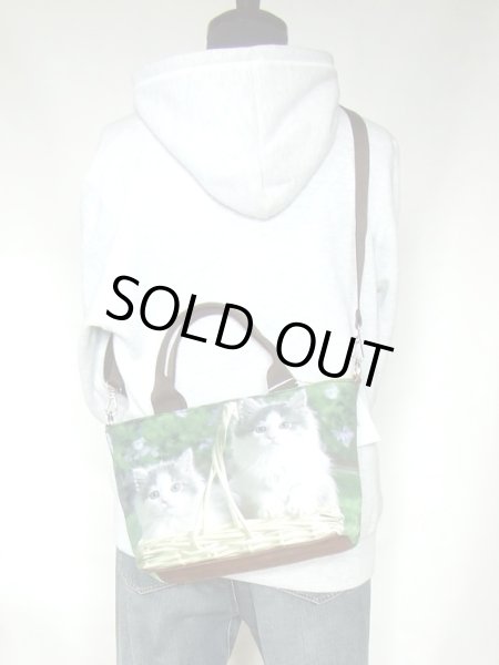 画像5: 【sale】可愛い小猫２匹転写2way手提げバッグ (5)