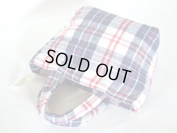 画像3: 【sale】ふわふわ軽いおしゃれなチェック柄レディース手提げバッグ【メール便ok】 (3)