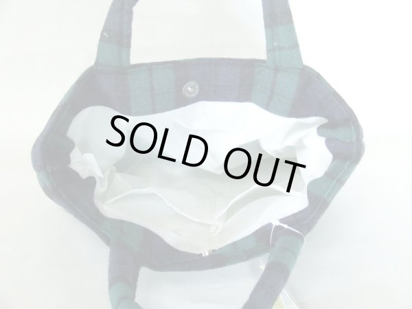 画像5: 【sale】ふわふわチェック柄手提げバッグ緑【メール便ok】 (5)