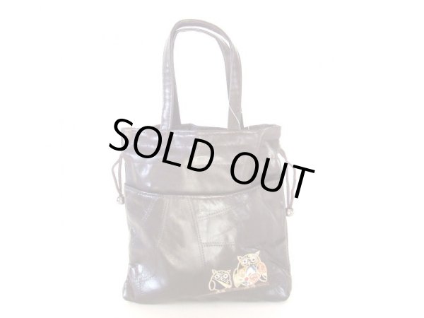 画像2: 本革親子ふくろう手提げバッグ巾着（２色有）【メール便ok】 (2)