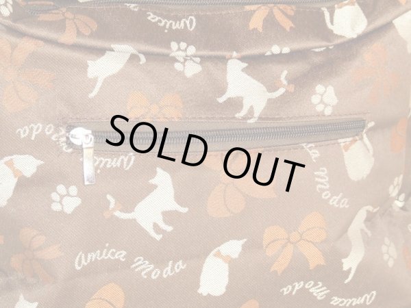 画像4: リボンキャットジャガードショルダーバッグ【メール便ok】 (4)