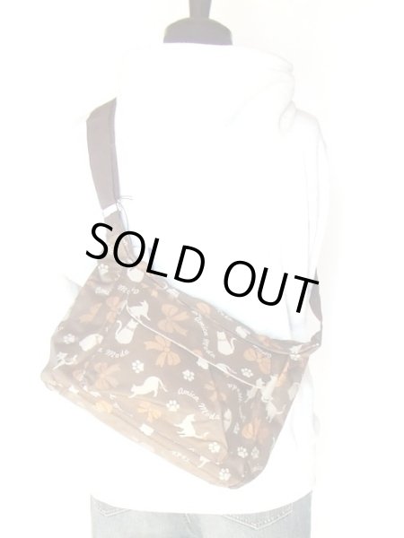 画像5: リボンキャットジャガードショルダーバッグ【メール便ok】 (5)