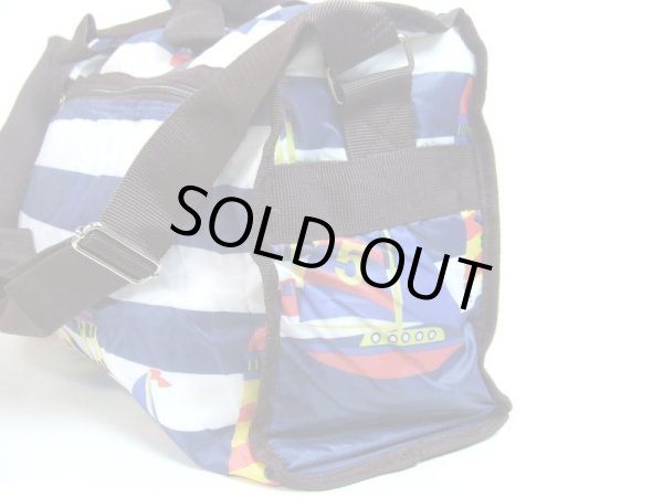 画像6: moamoa傘生地マリンボーダー柄2wayボストンバッグ (6)