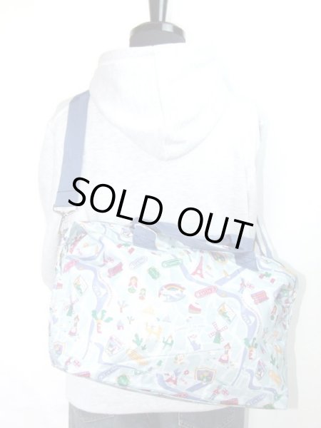 画像8: 世界名所イラスト2way軽量ボストンバッグ（３色有） (8)