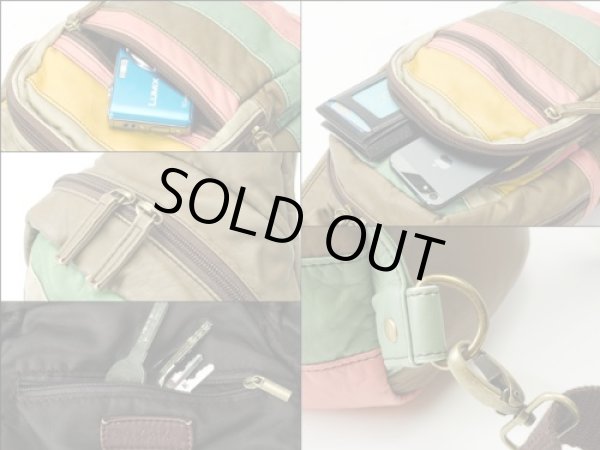 画像4: ソフト合皮カラフルボーダーボディバッグ (4)