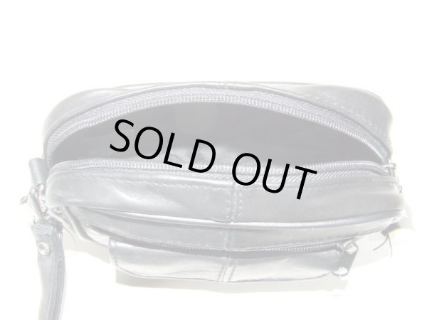 画像5: 革付属２ＷＡＹウエストポーチ黒【メール便ok】 (5)