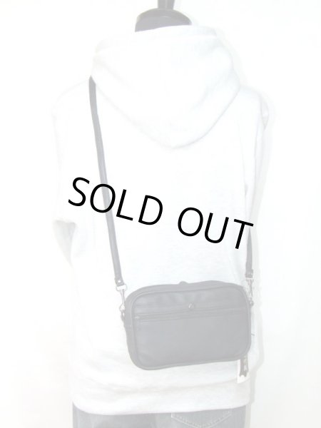 画像6: 革付属２ＷＡＹミニショルダーバッグ黒【メール便ok】 (6)