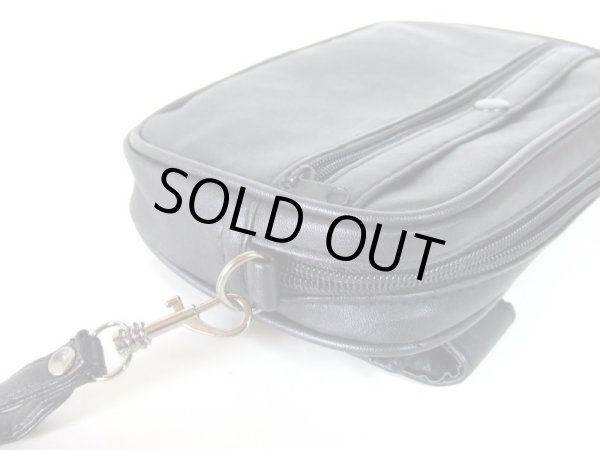 画像4: 革付属２ＷＡＹミニショルダーバッグ黒【メール便ok】 (4)