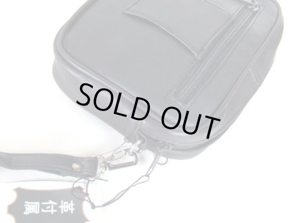 画像3: 革付属２ＷＡＹウエストポーチ黒【メール便ok】 (3)